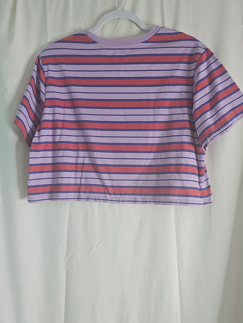 Disney Mickey Mouse Lavender & Pink Striped Short Sleeve Tee - Picture 3 of 4